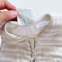 Load image into Gallery viewer, Woolbabe Duvet Front Zip Sleeping Bag - Grey Stripe (000-2y)