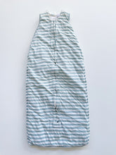 Load image into Gallery viewer, Woolbabe Duvet Front Zip Sleeping Bag - Blue Stripe (000-2y)