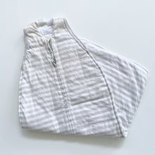 Load image into Gallery viewer, Woolbabe Duvet Front Zip Sleeping Bag - Grey Stripe (000-2y)