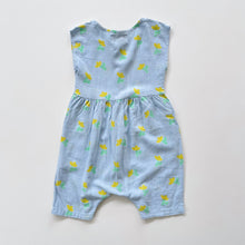 Load image into Gallery viewer, Bobo Choses Linen Blend Romper | Blue Floral (6m)
