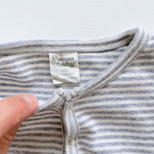 Load image into Gallery viewer, Nature Baby Organic Sleeping Gown Grey Stripes (0-3m)
