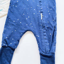 Load image into Gallery viewer, Woolbabe Organic/Merino Sleep Suit  Navy/Stars (1y)
