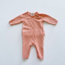 Load image into Gallery viewer, Wilson &amp; Frenchy Cotton/Bamboo/Wool Knit Onesie Peach (0-3m)
