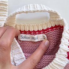 Load image into Gallery viewer, Sukou Mini Knit Dress Pink/Red/Beige (4y)
