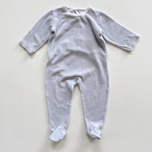Load image into Gallery viewer, Vintage Petit Bateau All-In-One Terry Towelling Grey/Blue Pin Stripe (24m)
