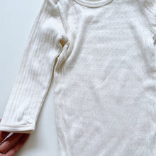 Load image into Gallery viewer, Nature Baby Organic Pointelle L/S Bodysuit Cream (1y)
