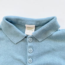 Load image into Gallery viewer, Nature Baby Organic Knit Polo Tee Blue (6-12m)
