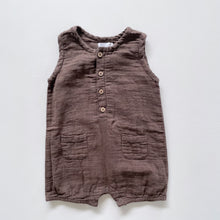 Load image into Gallery viewer, Jamie Kay Organic Muslin Romper Brown (1y)
