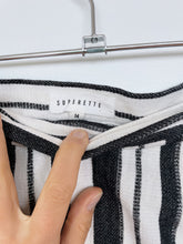 Load image into Gallery viewer, Superette B/W Stripe Wrap Skirt (14)

