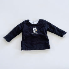 Load image into Gallery viewer, Absorba Cardigan Black/Panda Pattern Reversible (0-3m)
