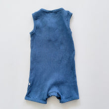 Load image into Gallery viewer, Wilson &amp; Frenchy Org Cotton Romper Blue (12-18m)
