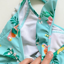 Load image into Gallery viewer, Bright Turquoise Ruffle Swimsuit (5y)
