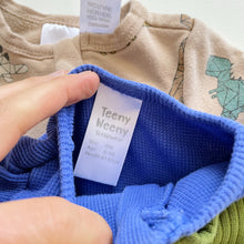 Load image into Gallery viewer, Teeny Weeny All-In-One Bundle 3x Dino/Blue/Green (0-3m)

