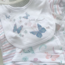Load image into Gallery viewer, Rock a Bye Baby Boutique Hanging Set Pink Butterflies/Stripes NEW (0-3m)
