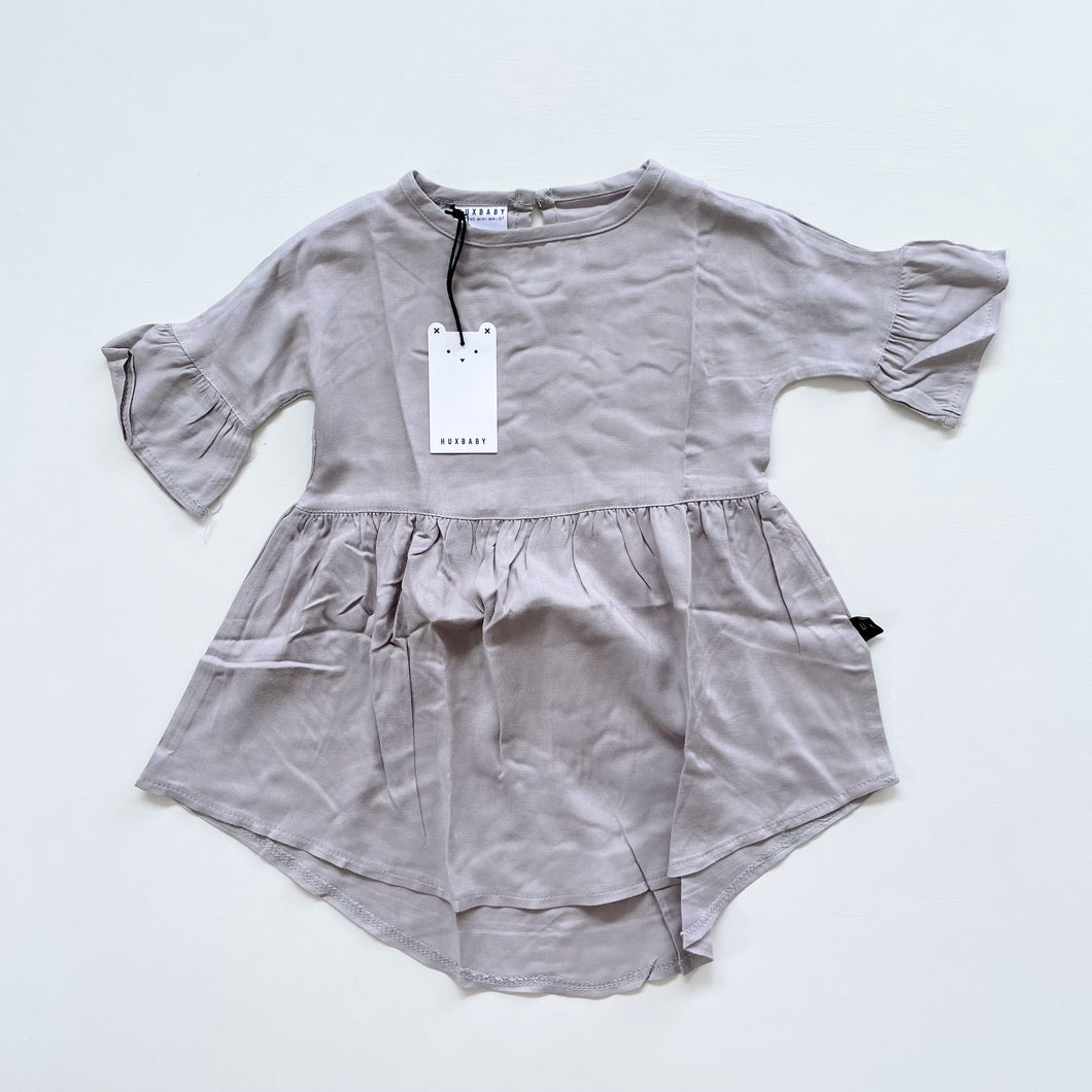 HUXBABY Woven Dress Grey NEW (2y)