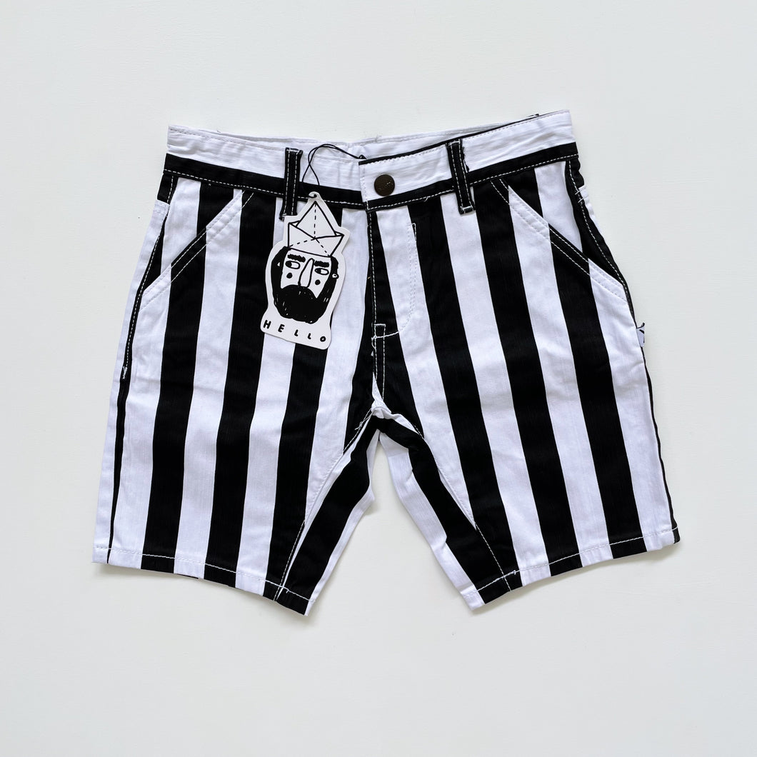 Minti B/W Stripe Shorts NEW (10y)