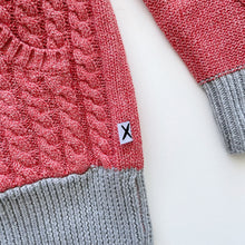 Load image into Gallery viewer, Minti Knit Cardigan Pink / Red *sample NEW (6y)
