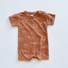 Load image into Gallery viewer, Bonds Organic Cotton Romper Rust/ Smiley (1y)
