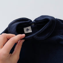 Load image into Gallery viewer, Petit Bateau Dress Navy/Stripes (6-12m)
