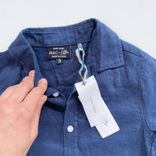 Load image into Gallery viewer, Mac &amp; Ellie Linen Shirt Navy NEW (3y)
