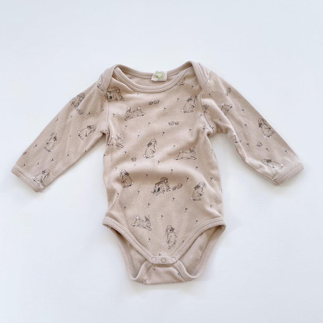 Nature Baby Organic L/S Bodysuit Hare (3-6m)