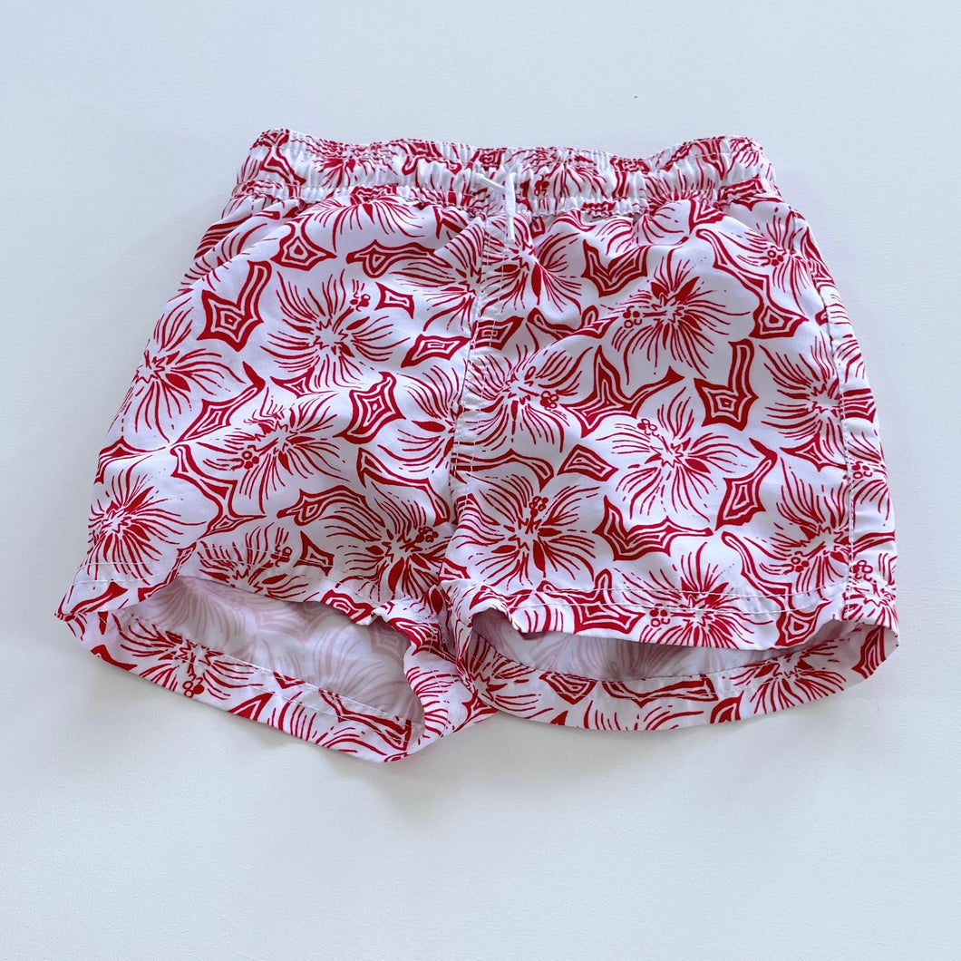 Janie and Jack Swim Shorts Red Pattern (1-2y)