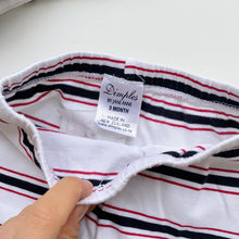 Load image into Gallery viewer, Dimples Swaddle + Matching Pants Stripes  (0-3m/ 120cm x 120cm)
