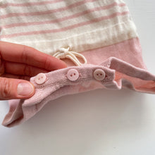 Load image into Gallery viewer, Nature Baby Organic Lightweight Knit Romper Pink/Beige (0-3m)
