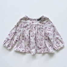 Load image into Gallery viewer, Baby Gap L/S Purple Floral Cord Blouse (6-12m)
