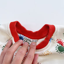 Load image into Gallery viewer, Goldie + Ace Cotton Coverall Colourful Suns (6-12m)
