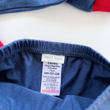 Load image into Gallery viewer, Next 2 Piece Set Blue/Red Stripes (3-6m)
