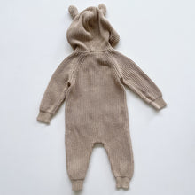 Load image into Gallery viewer, Jamie Kay Chunky Knit Hooded All-In-One Oatmeal (6-12m)
