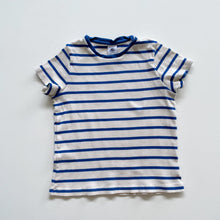 Load image into Gallery viewer, Petit Bateau Stripe Rib Crop Tee (7-8y)
