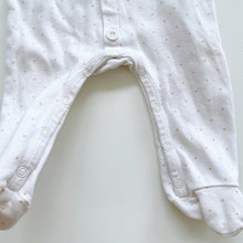 Load image into Gallery viewer, Jamie Kay Organic Onesie White Dotted (0-3m)

