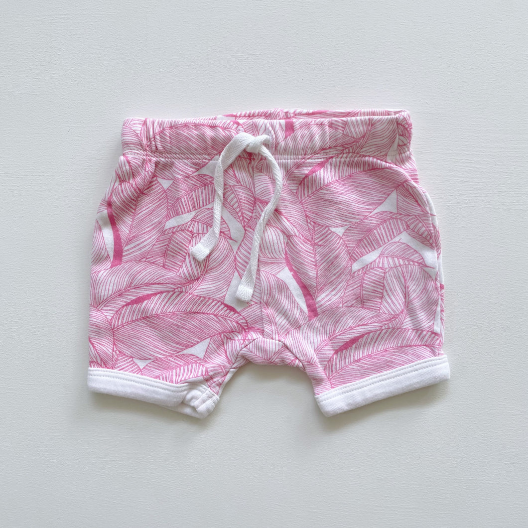 Wilson & Frenchy Pink Leaves Shorts (0-3m)