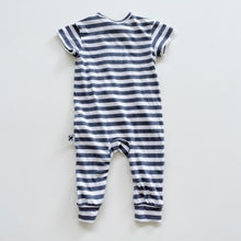 Load image into Gallery viewer, Minti Zip Romper Grey Stripes (3-6m)
