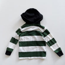 Load image into Gallery viewer, Polo Ralph Lauren Black Hooded L/S Top Green Stripes (3y)
