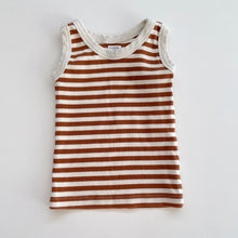 Load image into Gallery viewer, Snuggle Hunny Organic Singlet Tan Stripes (1y)
