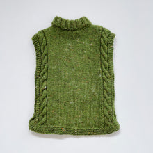 Load image into Gallery viewer, Beautiful Handmade Wool Vest Forest Green (10y)
