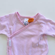 Load image into Gallery viewer, Bonds Kimono All-In-One Pink Stripes (3-6m)
