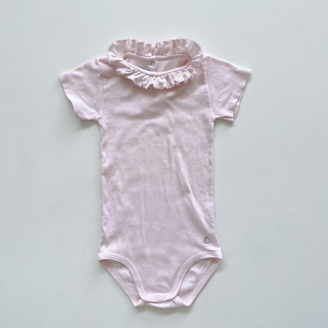 Petit Bateau Collared Bodysuit Pink (2-3y)