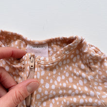 Load image into Gallery viewer, Kynd Baby Long Sleeve Onesie Rust/Dots (0-3m)
