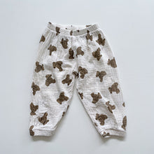 Load image into Gallery viewer, Muslin Cotton Brown Bear Pants (6-9m)
