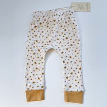 Load image into Gallery viewer, Aster &amp; Oak Organic Pants Mustard Stars NEW (6-12m)
