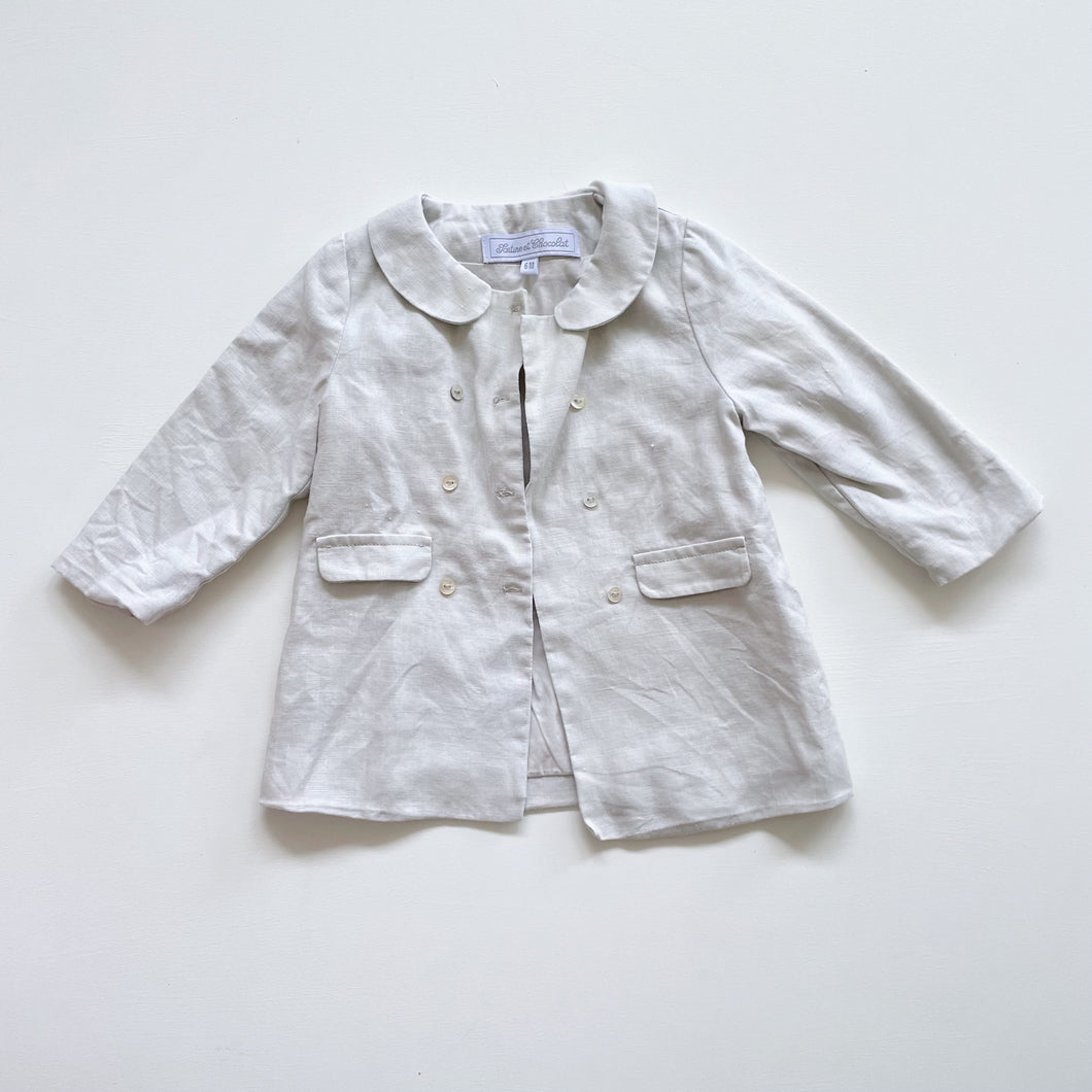 Tartine et Chocolat Linen Coat (3-6m)