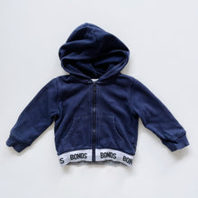 Load image into Gallery viewer, Bonds Kindy Zip-up Hoodie Navy (12-18m)
