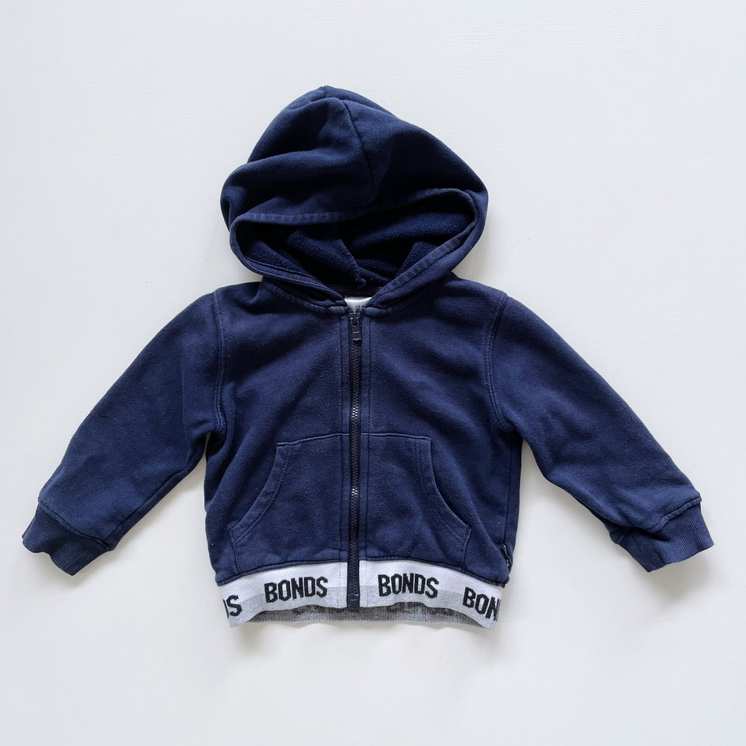 Bonds Kindy Zip-up Hoodie Navy (12-18m)
