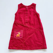 Load image into Gallery viewer, Vintage H&amp;M Red Denim Dress (4-5y)
