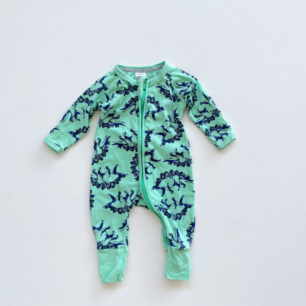 Bonds Wondersuit Green Dinos (0-3m)