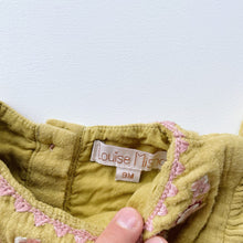 Load image into Gallery viewer, Louise Misha Paris L/S Romper Honey Pink Embroidered (3-6m)
